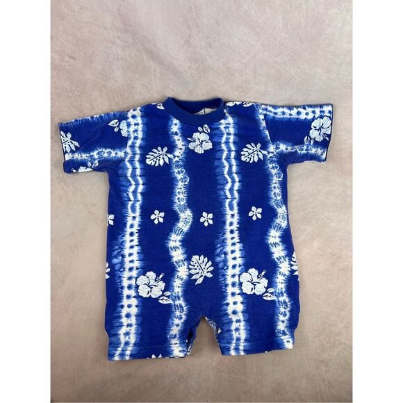 Vintage Kids Tiki Romper Beach Hawaiian Vacation 12-18 Month